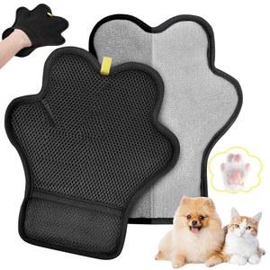 고양이와 강아지를 위한 1PCS 반려동물 제모 장갑, 귀여운 발 디자인, 재사용 가능한 정전기 매직 브러시 반려동물 제모 그루밍 장갑 가구, 침대 시트, 소파, 옷, 카펫, 카시트용 도구