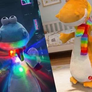 LED 춤추는 공룡인형 따라디노 녹음 뮤직 앵무새 작동