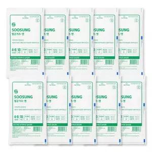 수성 멸균거즈-엔 4x8 10pcs 10개