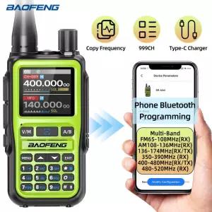 바오펑 UV5R 미니 무전기 에어밴드 블루투스 프로그래밍 무선 복사 주파수 CH 풀밴드 장거리 양방향