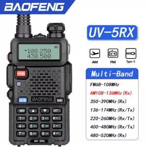 바오펑 UV5RX 5W 멀티밴드 무선 주파수 복사 AM/FM 장거리 햄 무전기 휴대용 핸드헬드 업그레이드