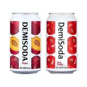 데미소다 자두12개 레드애플12개 350ml 24개