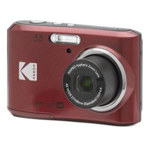 코닥 픽스프로 친화적인 Zoom FZ45-RD 16MP 디지털 카메라, 4배 줌, 27mm 광각, 2.7인치 LCD 화면, 빨간색
