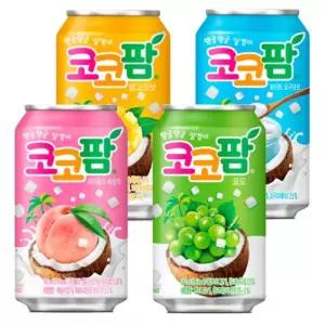 해태 코코팜 340ml 24캔 택1/코코넛 젤리 알갱이 캔 음료 초등 소풍 운동회 과일맛 음료수 탕비실 어린이