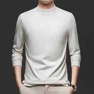 남성용 면 솔리드 메인 자체 심플데일리룩 긴팔티 푸시업 기모 폴라티 반폴라 발열 캐시미어 OOTD1