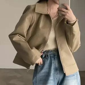 타노스여자 데일리룩 자켓 가죽 시크 재킷 KUK1