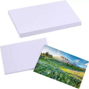 LUNARM 50매 사진 용지 염료 잉크 프린터용 4 x6 광택 180gsm 잉크젯 프린팅 앨범 DIY 파티 캠핑 페스티벌