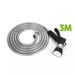 베란다 화장실 청소 꼬임없는 스텐 샤워호스+워터건3m 가벼운 원예용 고압 고무호수
