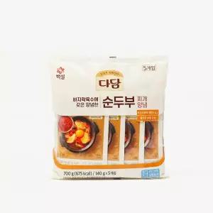 다담 바지락순두부찌개 양념 140gx5_냉장