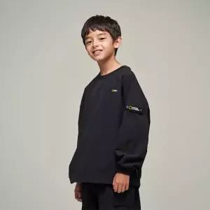 내셔널지오그래픽 키즈 K243USW940 판테라 우븐 맨투맨 CARBONBLACK 511343