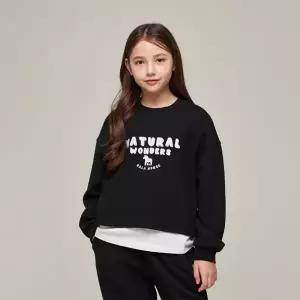내셔널지오그래픽 키즈 K243GSW920 레이어드 맨투맨 CARBONBLACK 511370