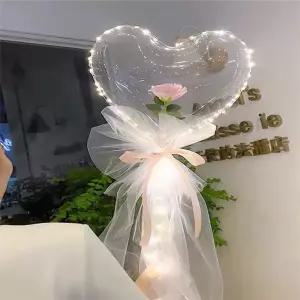(싸더라) LED 풍선 하트 장미 꽃다발 DIY 세트 ISr9+9Jbt
