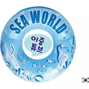 깜도리1 원형튜브 튜브(블루) 씨월드 손잡이 해수욕장 80cm