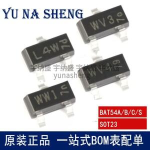 3000개  BC847 3EW 1GW BAT54 WV1 A B C D BAV99 A7W BAV70 BAW56 A1W SOT-23 NPN PNP SMD 트라이오드 새