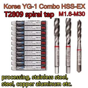 M1.6-M30 100%  YG-1 HSS-E T2809 스파이럴 탭 Apex 가공 스테인레스 스틸 강철 구리 알루미늄 등