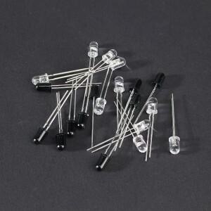 10 세트 적외선 LED 이미터 및 수신기 키트 3mm(F3) 5mm(F5) 940nm 다이오드 1.4-1.6V 20mA 센서 원격 제어