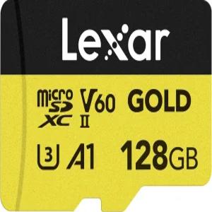 렉사 프로페셔널 골드 마이크로SDXC 카드 UHS-II C10 U3 V60 A1 풀 HD 4K UHD 읽기 속도 최대 280MB/s