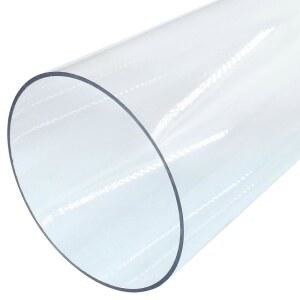 피투야 원형 투명 경질 튜브 파이프, 3.78인치(96mm) ID x 4인치(100mm) OD 12인치(305mm) 길이 플라스틱 폴리카보네이트