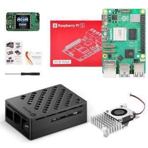 RASTECH 라즈베리 파이 드라이브 액티브 나사 포함 RAM, 키트 8GB 쿨러,