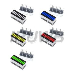 아두이노용 DIY LED 디스플레이 바그래프 라이트 10 세그먼트 단일 색상 배터리 레벨 바 빨강 파랑 노랑-녹
