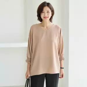 김여사, (빅사이즈)(최신상)(-120) 멜로디 퍼프 밴딩 블라우스 3BL604509