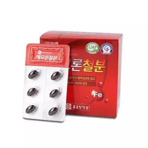종근당 건강 여성 헤모론 철분 효능 임산부 철분제 산모 출산후 약120캡슐