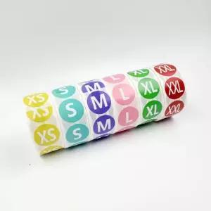 오너클랜 TBZ 사이즈 표시 컬러 스티커 500장 2.5cm) G L스티커 XL스티커 S스티커 XXL스티커 M스티커