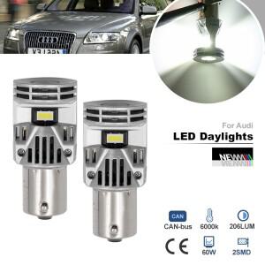 아우디 A6 C7 4FH 4F5 4F2 2007 08 09 10 11 P21W BA15S 1156 LED 주간 러닝 전구 Canbus 디코딩 Drl 자동