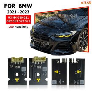 옐로우 엔젤 아이즈 DRL LED 보드 라이트소스 BMW G80 M3 G82 G83 M4 G22 G23 G26 2021-2024 앰버 블루 레