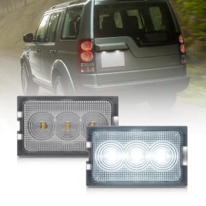 랜드로버 LR 디스커버리 3 4 프리랜더 2 레인로버 스포츠 L320 # XFC500040 용 LED 라이센스 번호판 조명,