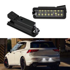 폭스바겐 GTi 골프 4 5 6 7 MK4 MK5 MK6 MK7 파사트 B7 CC EOS 시로코 비틀용 2PCS LED 번호판등 (캔버스