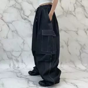 신상오픈런 여성 스트릿 스타일 오버핏 벌룬 카고 청바지 팬츠