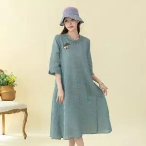 디얼마미 달리아 린넨 프릴 원피스 마담 미시 중년 여성 빅사이즈 40대 50대
