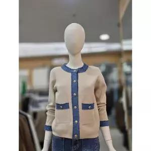 [ab.f.z] 세이브존05 데님 배색 트위드 가디건 lfa5hy36 (49769995)