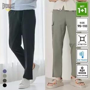 2종세트 에버라스트 여름 남성 구김없는 아이스 냉감 탄성 밴딩팬츠 BON-2582s2