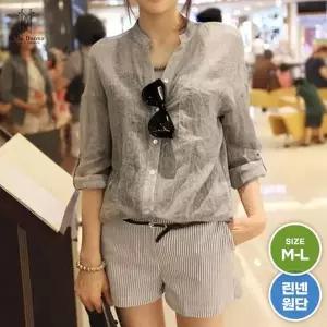 벨라도나 여름 여성 하늘하늘한 린넨셔츠 쿨티셔츠 냉감 BON-2709