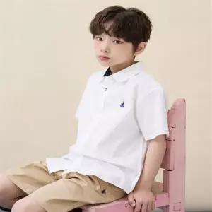 빈폴 키즈 Essential 옥스포드 반소매 셔츠 화이트 (BI6365UE11) 11 6