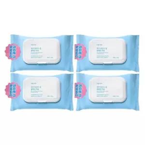 식물나라 제주 탄산수 딥 클렌징티슈 80매 4개