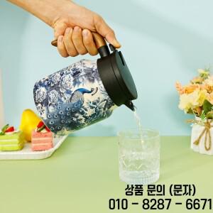 빈티지 플로럴 주방 티포트 스테인리스 스틸 핫 커피 보온 인퓨저 열 홈 티웨어