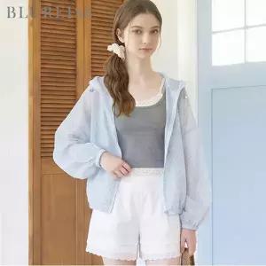 [블루레이스] 플라워 시스루 써머 바람막이 점퍼_B6M1JP1451