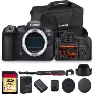 캐논 EOS R6 Mark II 미러리스 카메라 본체 전용 5666C002 24.2MP 풀프레임 CMOS 센서 4K 60p 비디오 듀얼