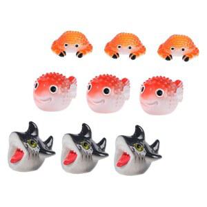 토토리티 9pcs 어항 및 분재 장식용 해양 게와 창의적인 수족관 풍경을 위한 장식품용 미니어처 동물 피규어