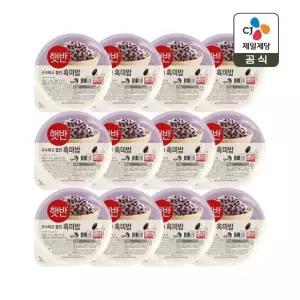 햇반 흑미밥 210g 3개입 x4개(총12개)