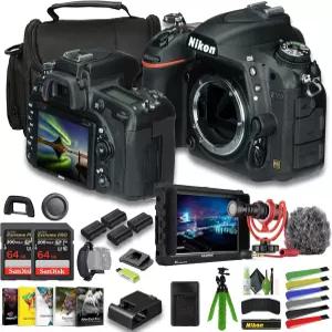 니콘 D750 FX 포맷 디지털 SLR 카메라 3배 EN-EL15C 배터리 외부 충전기 LED 조명 Extreme PRO 64GB 카드