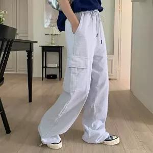 [옷자락]여성용 밴딩 카고 투웨이 롱 트레이닝 팬츠 바지
