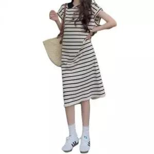 [SBD] 반팔 원피스 카라 데일리 여행 원피스 여름 롱