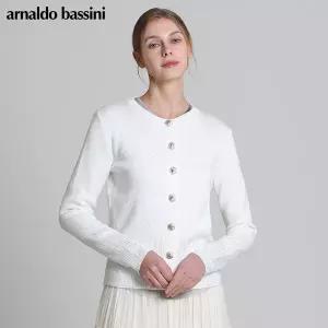 [아날도바시니(ARNALDO BASSINI)] 보석비즈 버튼 라운드가디건 (택가격: 178000원)