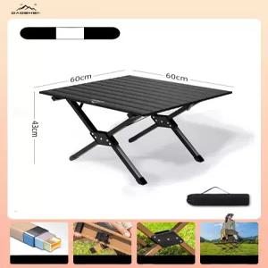 [프리미엄탄소강] 캠핑냉장고받침대 롤테이블 우드패턴 쿨러스탠드 60~150cm