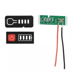 전원 디스플레이가 있는 배터리 용량 표시기 모듈, 잔량 테스터, 18650 배터리용 LED Black board