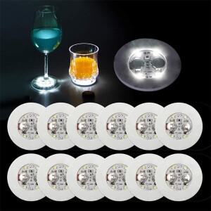 102050100PCS LED 코스터 조명 다채로운 빛나는 와인 병 스티커 바 웨딩 파티
